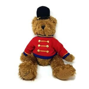 Belkie 1999 Jointed Bear Plush British Guard Toy Soldier Holiday Toy 22" Vtg